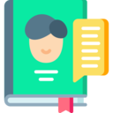 book,user,speech bubble,communications,bookmark,communication,social network,message,comment,diary,contact book